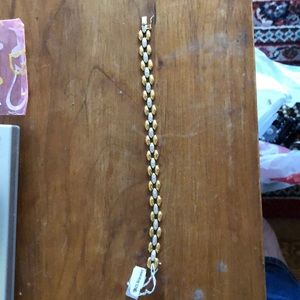 Sterling silver /gold washed bracelet heavy